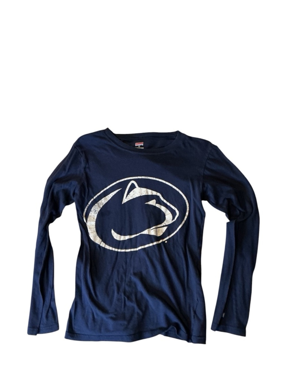 Kids Navy Long-Sleeve Tee with White Graphic